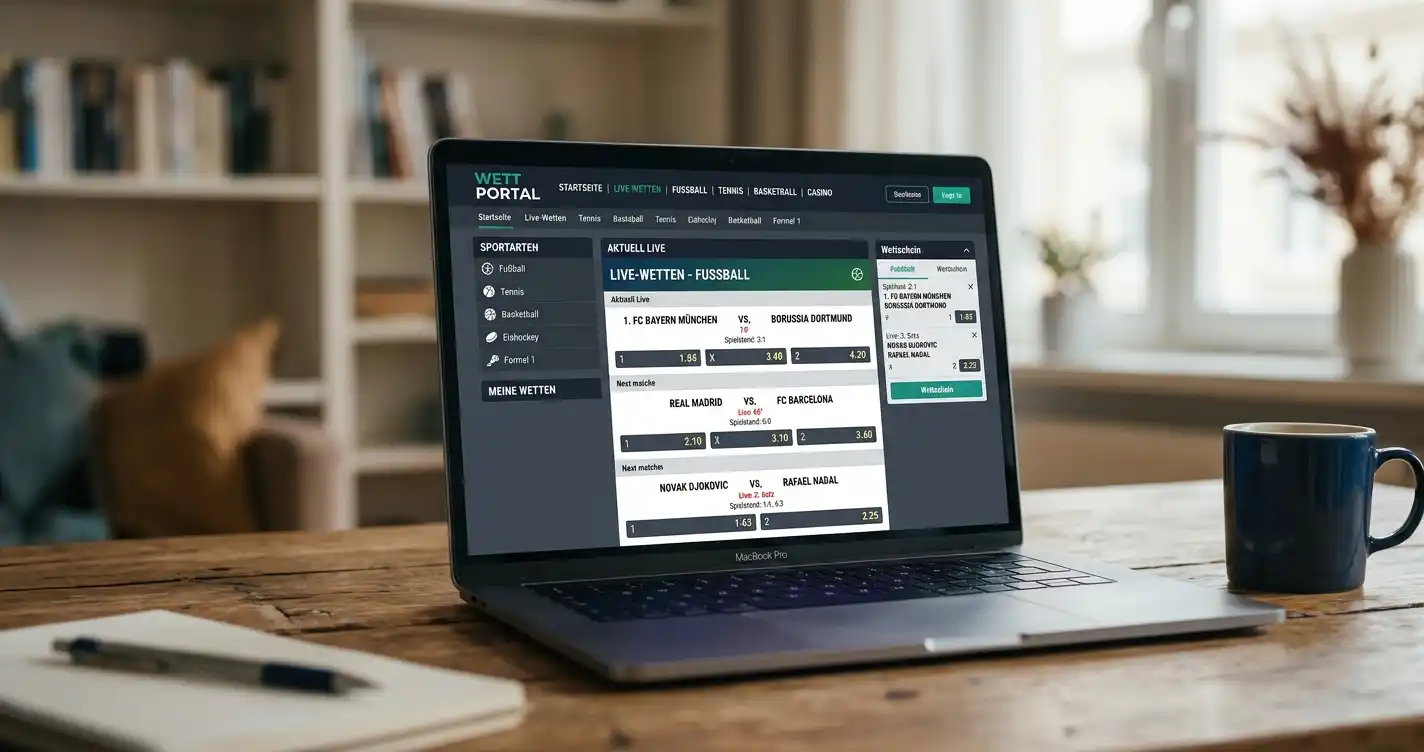 Sportwettenbereich der Betwin-Website mit Navigation und Wettmärkten